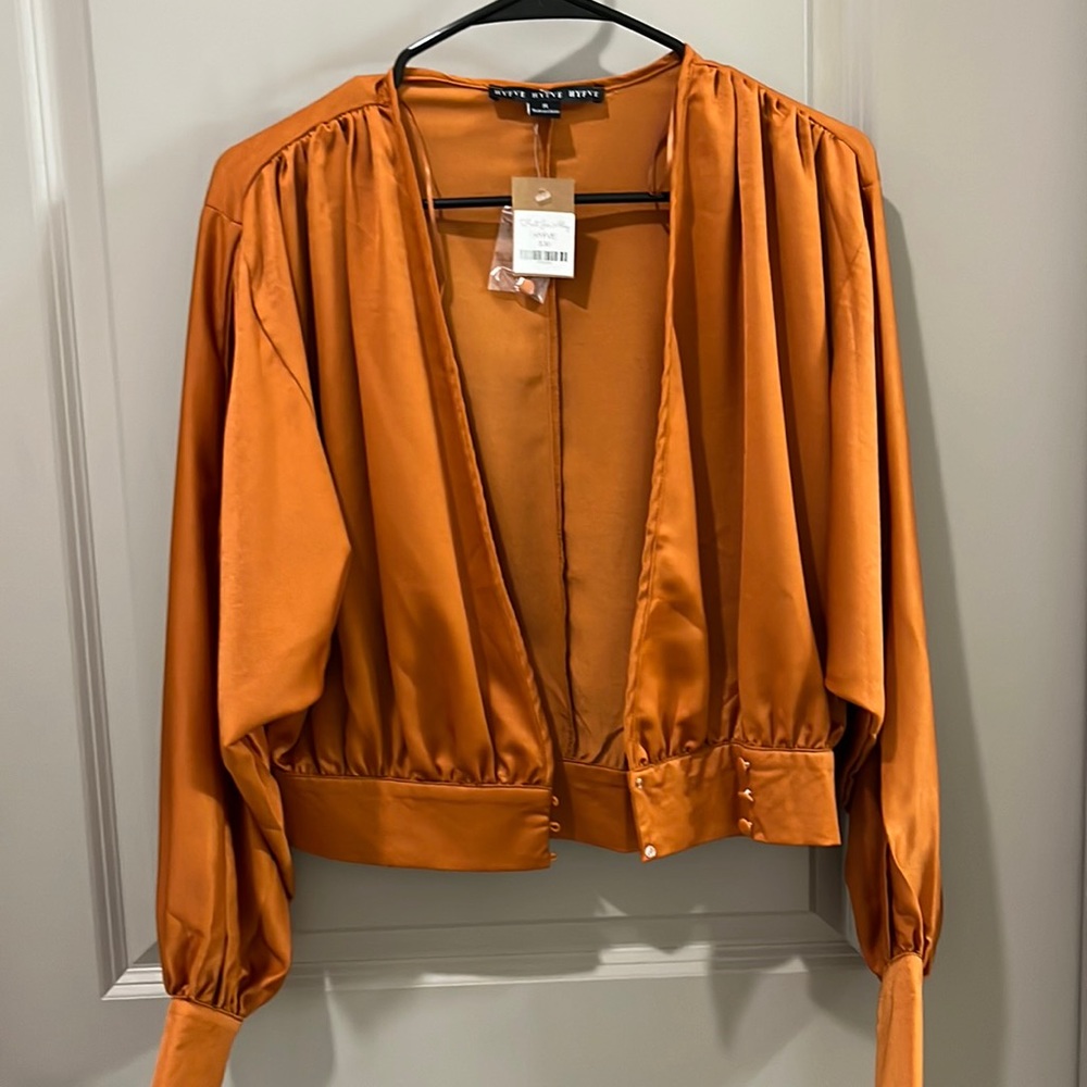 Burnt orange long sleeve top
